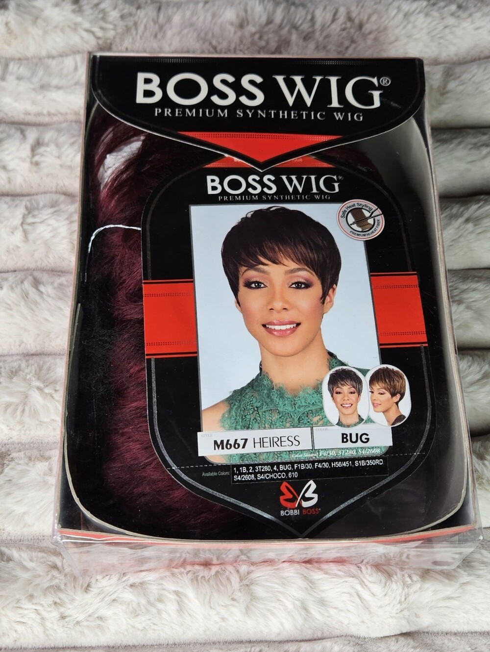 NWT Bobbi Boss M667 Heiress Pixie Wig BUG Red